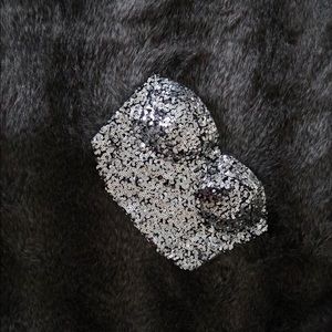 Sequin strapless crop top